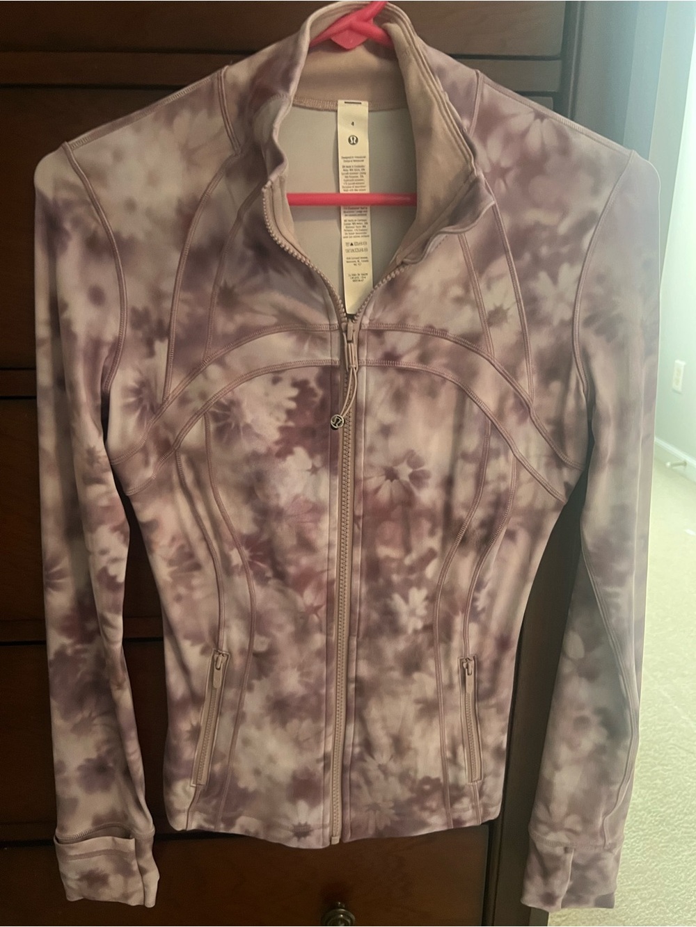 lululemon athletica Purple Tie-Dye Full-Zip Athletic Jacket Never Worn